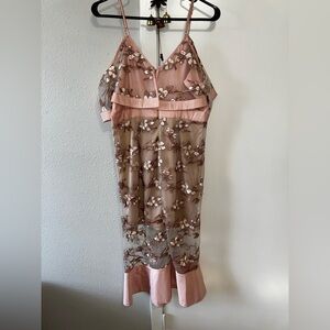 VENUS Blush Satin Dress